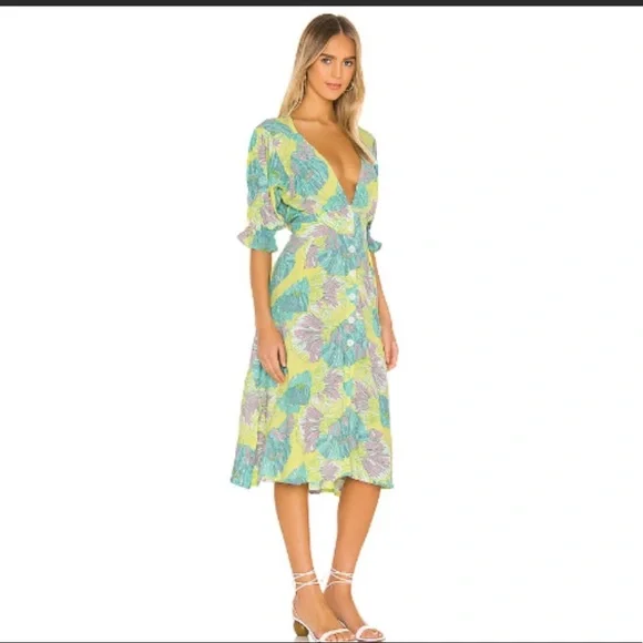FAITHFULL THE BRAND Rafa Midi Dress in Lera Floral - Picture 3 of 14